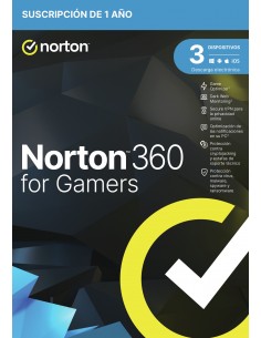 NortonLifeLock 360 for Gamers Seguridad de antivirus Base Español 1 licencia(s) 1 año(s)