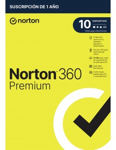 NortonLifeLock 360 Premium Seguridad de antivirus Base Español 1 licencia(s) 1 año(s)