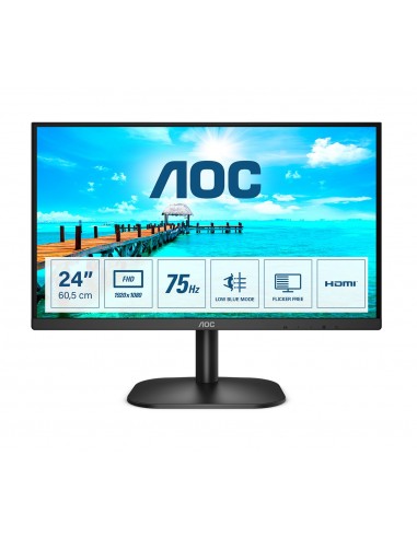 AOC B2 24B2XHM2 pantalla para PC 60,5 cm (23.8") 1920 x 1080 Pixeles Full HD LCD Negro