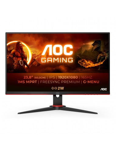 AOC G2 24G2SPAE BK LED display 60,5 cm (23.8") 1920 x 1080 Pixeles Full HD Negro, Rojo