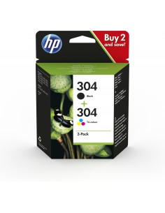 HP Paquete de 2 cartuchos de tinta Original 304 negro tricolor