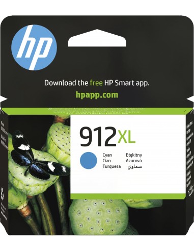 HP Cartucho de tinta Original 912XL cian de alta capacidad