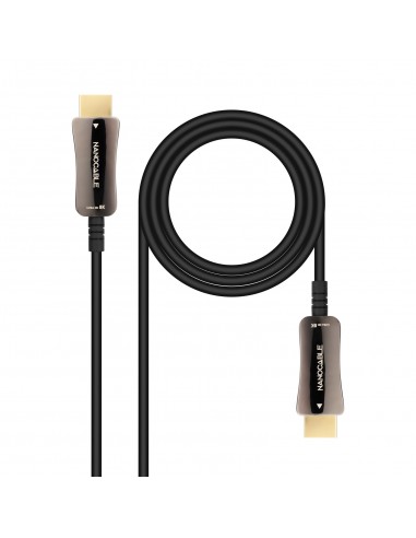 Nanocable Cable HDMI V2.1 AOC 8K@60Hz 4K@120Hz 48Gbps A M-A M, Negro, 10 m