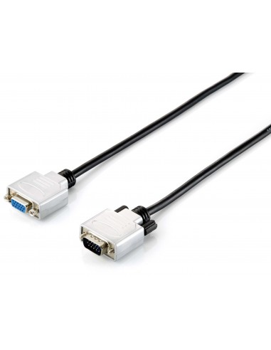 Equip 118850 cable VGA 1,8 m VGA (D-Sub) Negro, Plata