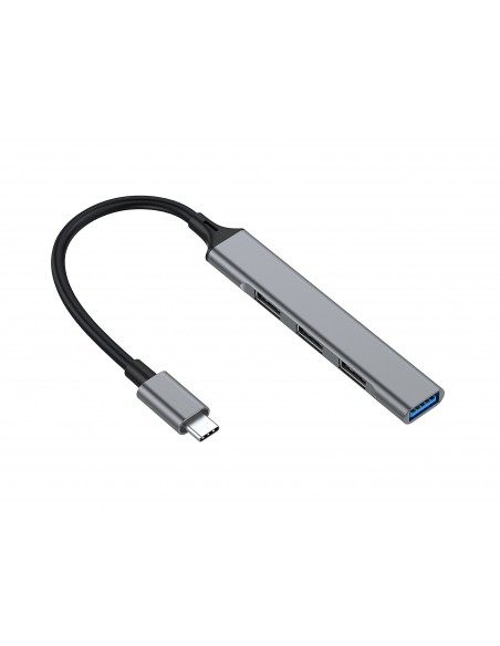 Equip 128961 hub de interfaz USB 3.2 Gen 1 (3.1 Gen 1) Type-C 5000 Mbit s Negro, Gris