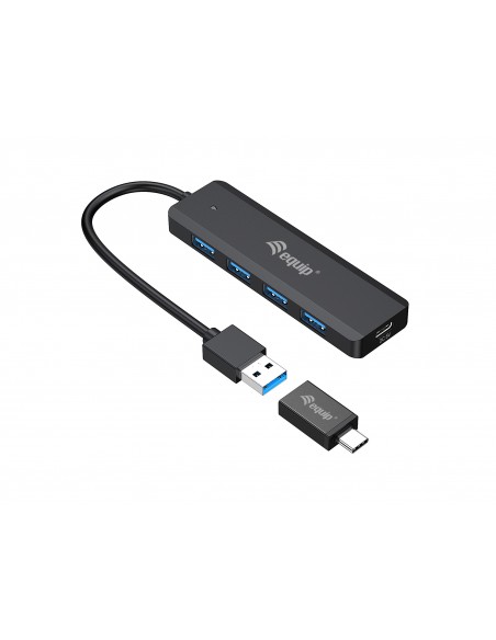 Equip 128959 hub de interfaz USB 3.2 Gen 1 (3.1 Gen 1) Type-A 5000 Mbit s Negro