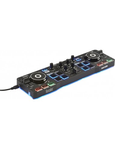 Hercules Starlight Mesa de mezclas con opción de realizar scratch conectando un CDJ 2 canales Negro