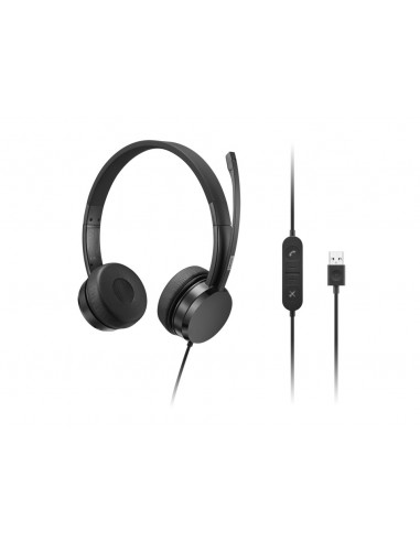 Lenovo 4XD1K18260 auricular y casco Auriculares Alámbrico Diadema Música uso diario USB tipo A Negro