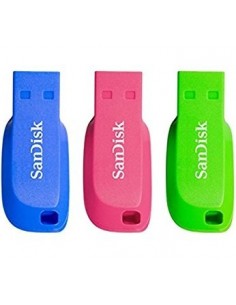 SanDisk Cruzer Blade 16GB unidad flash USB USB tipo A 2.0 Azul, Verde, Rosa