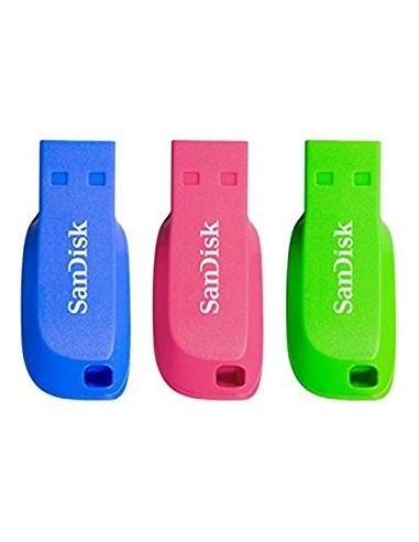 SanDisk Cruzer Blade 16GB unidad flash USB USB tipo A 2.0 Azul, Verde, Rosa