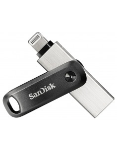 SanDisk iXpand unidad flash USB 64 GB USB Type-A   Lightning 3.2 Gen 2 (3.1 Gen 2) Negro, Plata