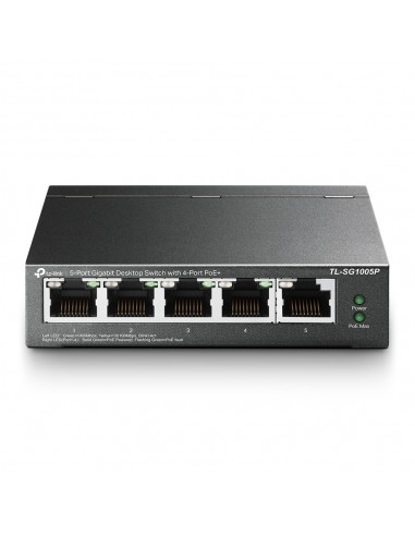 TP-Link TL-SG1005P switch No administrado Gigabit Ethernet (10 100 1000) Energía sobre Ethernet (PoE) Negro