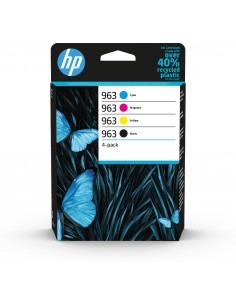 HP Paquete de 4 cartuchos de tinta Original 963 negro cian magenta amarillo