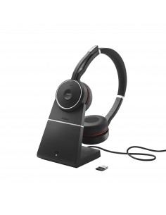 Jabra Evolve 75 Auriculares Inalámbrico y alámbrico Diadema Llamadas Música Bluetooth Base de carga Negro