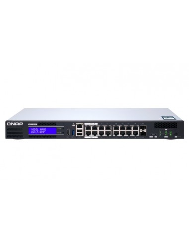 QNAP QGD-1600P Gestionado Gigabit Ethernet (10 100 1000) Energía sobre Ethernet (PoE) 1U Negro, Gris