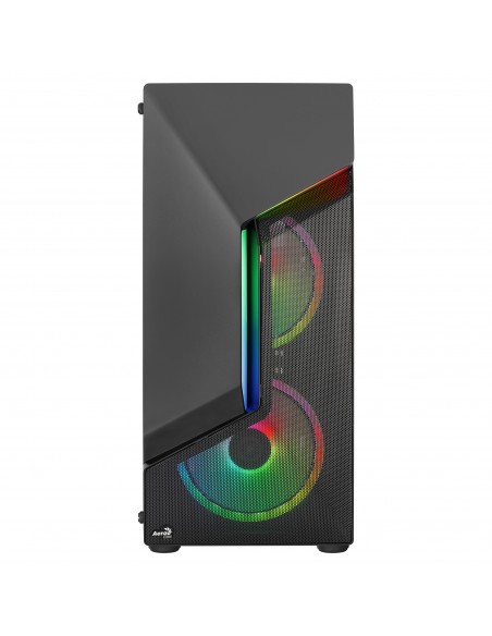 Aerocool SCAPEBKV3 Caja Gaming ATX Frontal RGB LED Cristal Templado 3xVentiladores ARGB Negro