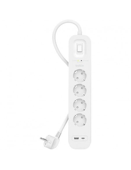 Belkin SRB001VF2M limitador de tensión Blanco 4 salidas AC 2 m