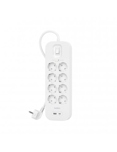 Belkin SRB003VF2M limitador de tensión Blanco 8 salidas AC 2 m