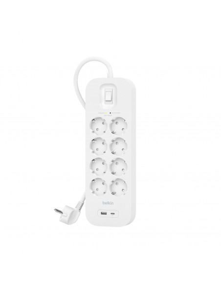 Belkin SRB003VF2M limitador de tensión Blanco 8 salidas AC 2 m