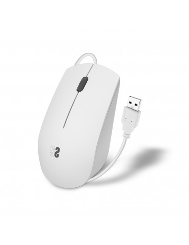 SUBBLIM Ratón Business Silencioso con cable USB 1200 DPI Blanco