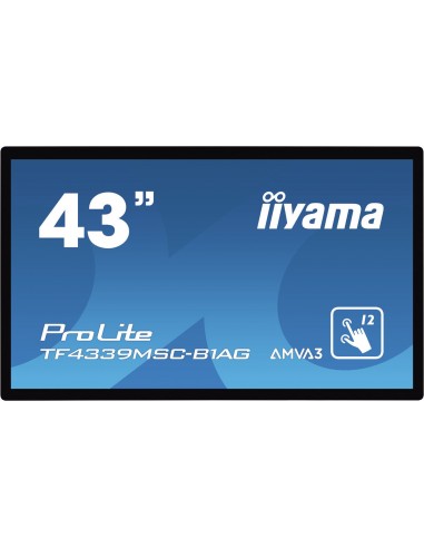 iiyama ProLite TF4339MSC-B1AG pantalla para PC 109,2 cm (43") 1920 x 1080 Pixeles Full HD LED Pantalla táctil Multi-usuario