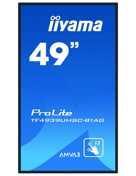 iiyama ProLite TF4939UHSC-B1AG pantalla para PC 124,5 cm (49") 3840 x 2160 Pixeles 4K Ultra HD LED Pantalla táctil