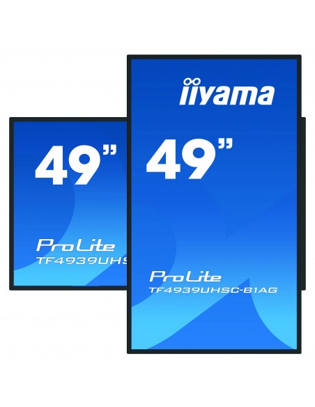 iiyama ProLite TF4939UHSC-B1AG pantalla para PC 124,5 cm (49") 3840 x 2160 Pixeles 4K Ultra HD LED Pantalla táctil