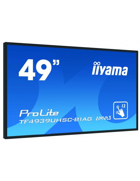 iiyama ProLite TF4939UHSC-B1AG pantalla para PC 124,5 cm (49") 3840 x 2160 Pixeles 4K Ultra HD LED Pantalla táctil