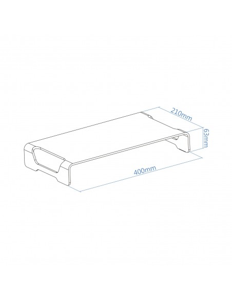 TooQ TQMR0004 soporte para monitor 33 cm (13") Plata Escritorio