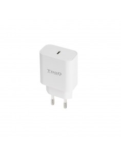 TooQ Cargador de Pared USB-C PD20W, Blanco