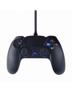 Gembird JPD-PS4U-01 mando y volante Negro USB Gamepad Analógico PC, PlayStation 4