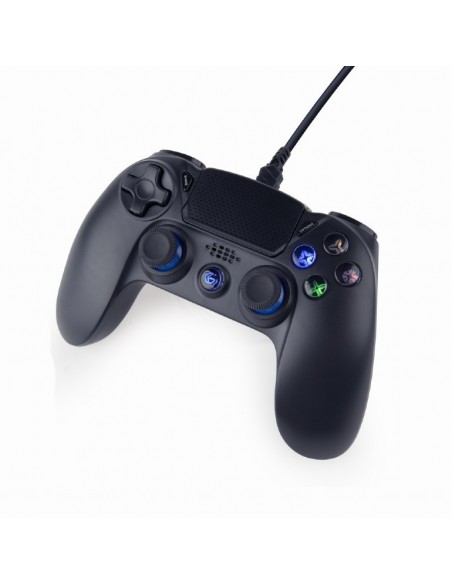 Gembird JPD-PS4U-01 mando y volante Negro USB Gamepad Analógico PC, PlayStation 4