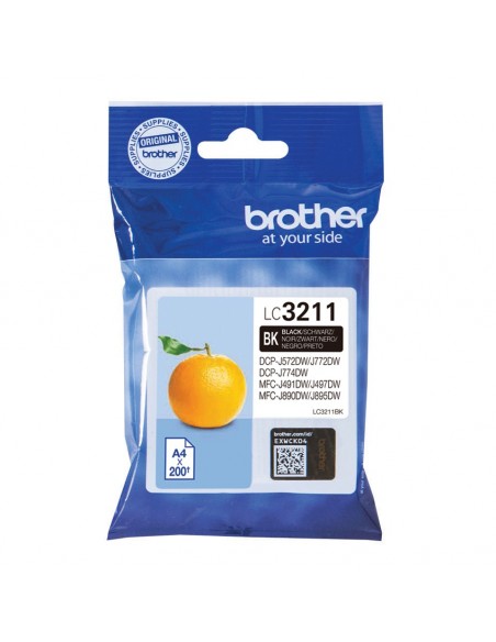 Brother LC3211BK cartucho de tinta 1 pieza(s) Original Negro