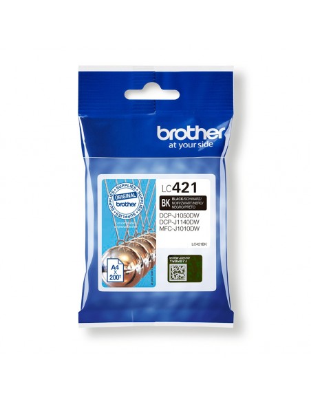 Brother LC421BK cartucho de tinta 1 pieza(s) Original Negro