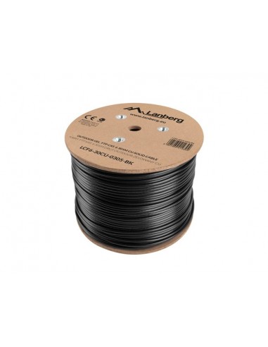 Lanberg LCF6-30CU-0305-BK cable de red Negro 305 m Cat6