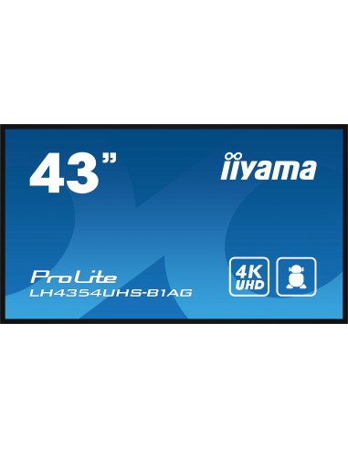 iiyama LH4354UHS-B1AG pantalla de señalización Pantalla plana para señalización digital 108 cm (42.5") LCD Wifi 500 cd   m² 4K