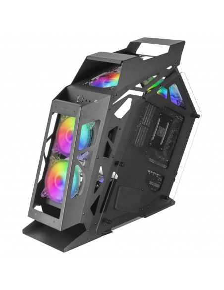 Mars Gaming MC61 Negro Caja PC Gaming Compacta Micro-ATX 4xVentilador 12cm ARGB Chroma