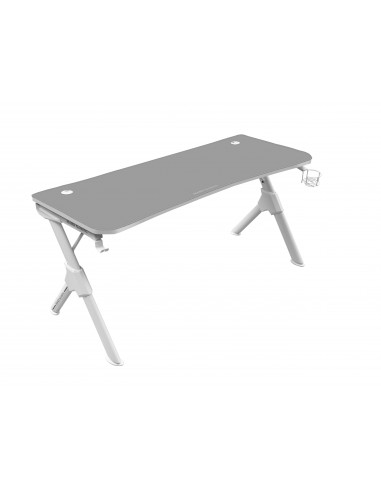 Mars Gaming MGD140W Blanco Mesa Gaming 140cm Soportes Extra Alfombrilla Total