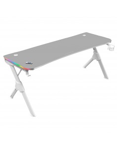 Mars Gaming MGDXLRGBW Mesa Gaming Ergonómica RGB Blanco Grande