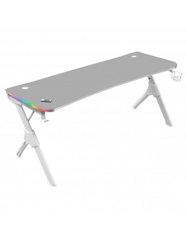 Mars Gaming MGDXLRGBW Mesa Gaming Ergonómica RGB Blanco Grande