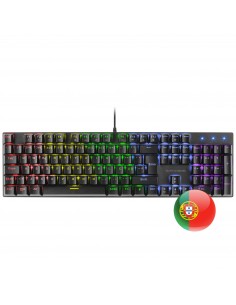 Mars Gaming MK422 Negro Teclado Mecánico Gaming RGB Antighosting Switch Mecánico Azul Idioma Portugués