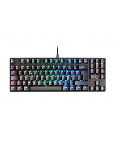 Mars Gaming MKREVOPROBRES Negro, Teclado Gaming RGB Mecánico, TKL+ NUM, Switch Marrón, Español