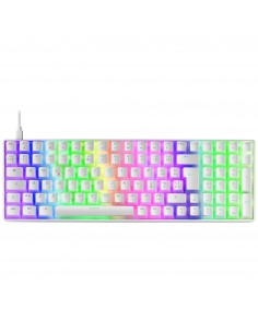 Mars Gaming MKULTRA Teclado Mecánico Blanco RGB Compacto 96% Switch Outemu SQ Marrón Español