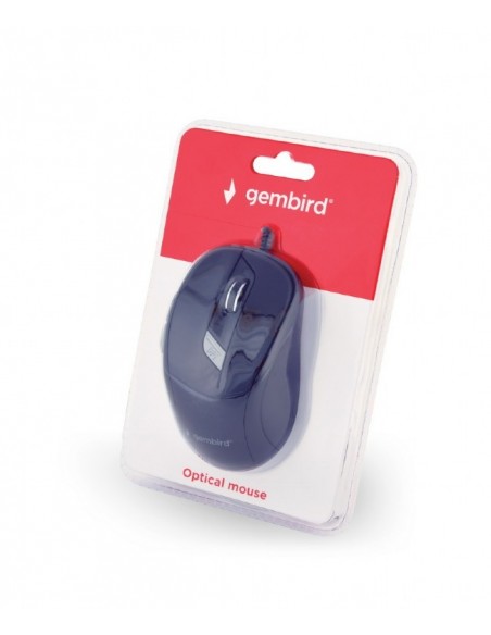 Gembird MUS-6B-01 ratón Ambidextro USB tipo A Óptico 1600 DPI