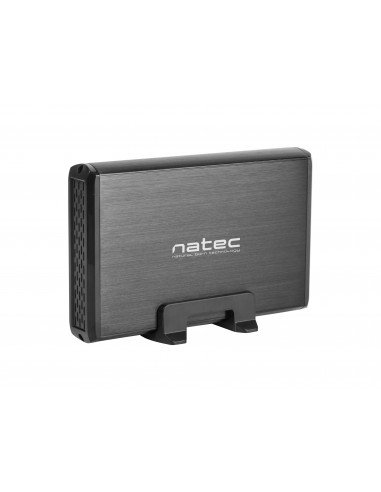 NATEC NKZ-0448 caja para disco duro externo Caja de disco duro (HDD) Negro 3.5"