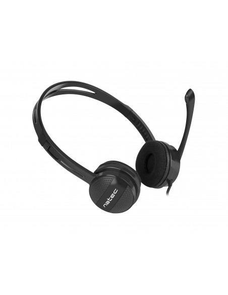 NATEC Canary Go Auriculares Alámbrico Diadema Oficina Centro de llamadas Negro