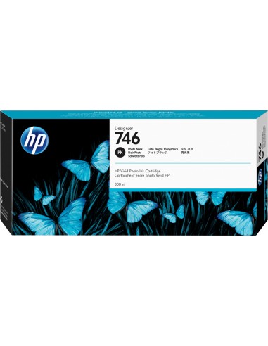 HP Cartucho de tinta negro fotográfico DesignJet 746 de 300 ml