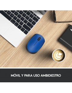 Logitech M171 Blue-K ratón Ambidextro RF inalámbrico Óptico 1000 DPI