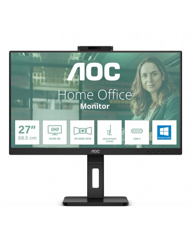 AOC Q27P3QW pantalla para PC 68,6 cm (27") 2560 x 1440 Pixeles Quad HD Negro