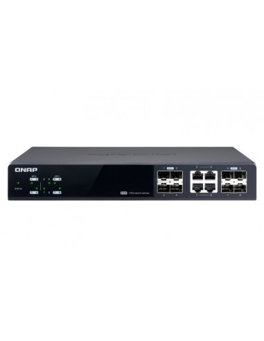 QNAP QSW-M804-4C switch Gestionado 10G Ethernet (100 1000 10000) Negro